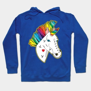 Pride Punk Rainbow Mohican Unicorn Hoodie